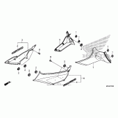 Схема вузла: Бічний обтічник для Honda GL1800 Gold Wing