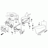 Схема узла: Боковой обтекатель (VTX1800C2/3/4) для Honda VTX1800