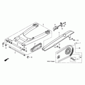 Схема узла: Задний рычаг (Маятник) для Honda CB750 Seven Fifty