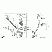 Схема вузла: Передній гальмівний циліндр для Honda VT125 Shadow