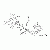 Схема вузла: Вихлопна система для Honda CBF600