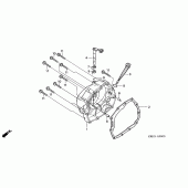 Схема узла: Правая крышка картера для Honda XR125