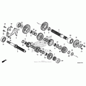 Схема узла: Transmission (2) для Honda VT750 Shadow RS