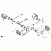 Схема узла: Поворотники для Honda FX650 Vigor