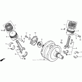 Схема узла: Коленчатый вал для Honda PC800 Pacific Coast