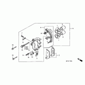 Схема вузла: Задній гальмівний супорт для Honda FJS400 Silver Wing