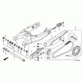 Схема вузла: Задній важіль (Маятник) для Honda CB600F Hornet