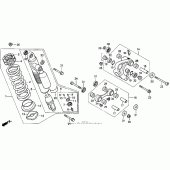 Схема вузла: Задній амортизатор для Honda XR650
