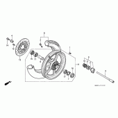Схема узла: Передние колесо для Honda VT1100 Shadow