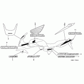 Схема узла: Label read the manual (CB1300S/SA) для Honda CB1300 Super Bol D’Or
