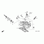 Схема вузла: Зад. головка циліндра для Honda VTX1300