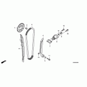 Схема вузла: Ланцюг ГРМ & Натяжник & Заспокоювач для Honda CRF150 CRF150RB
