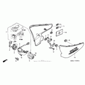 Схема вузла: Бічний обтічник для Honda VT600 Shadow VLX