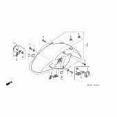 Схема узла: Переднее крыло для Honda ST1300 Pan-European