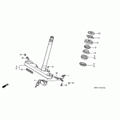 Схема вузла: Рульова траверса для Honda VT600 Shadow VLX