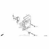 Схема вузла: Left rear crankcase cover для Honda CMX250 Rebel