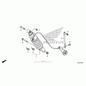 Схема узла: Задний амортизатор для Honda ST1300 Pan-European