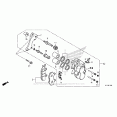 Схема вузла: Передній гальмівний супорт для Honda CMX250 Rebel