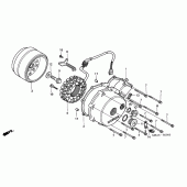 Схема вузла: Left crankcase cover / generator для Honda VT750 Shadow ACE