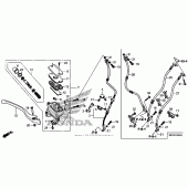 Схема вузла: Передній гальмівний циліндр для Honda VT1300 Fury