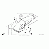 Схема вузла: Заднє крило для Honda CR250
