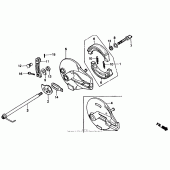 Схема узла: Задний тормозной барабан 85-90 для Honda XR600