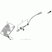 Схема вузла: Задній ліхтар (Стоп-сигнал) для Honda XR600