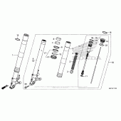 Схема вузла: Вилка передньої осі для Honda CBR600