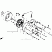Схема вузла: Ліва кришка картера для Honda NT650 Hawk GT