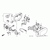 Схема узла: Карбюратор боковая накладка для Honda VF750 Magna