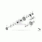 Схема вузла: Привід кікстартера для Honda CRF450 CRF450R