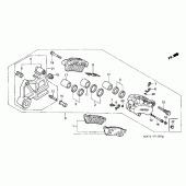 Схема вузла: Задній гальмівний супорт для Honda CBR1100XX Blackbird