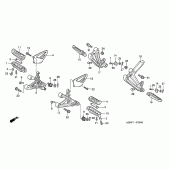 Схема вузла: Підніжки для Honda CBR600 CBR600F