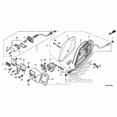 Схема вузла: Taillight (1) для Honda VT750 Shadow Aero