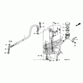 Схема вузла: Задній гальмівний циліндр для Honda XR650