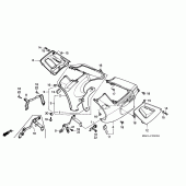 Схема узла: Нижний обтекатель для Honda CBR600 CBR600F Hurricane