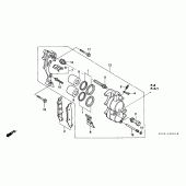 Схема вузла: Передній гальмівний супорт для Honda XR250