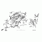 Схема узла: Заднее крыло для Honda ST1300 Pan-European