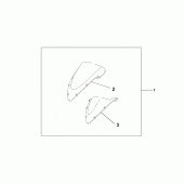 Схема вузла: Вітрове скло для Honda CBR600 CBR600F