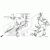 Схема вузла: Гальмівний циліндр переднього тормозаr (Cbr600Ra) для Honda CBR600