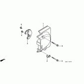 Схема узла: Left rear crankcase cover для Honda CMX250 Rebel
