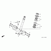 Схема вузла: Рульова траверса для Honda CRF450 CRF450X