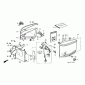 Схема вузла: Бічна накладка / key set (VT1100C) для Honda VT1100 Shadow