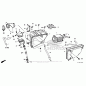 Схема узла: Воздушный фильтр для Honda CMX250 Rebel