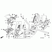 Схема вузла: Handle pipe / handle cover (FJS400D8) для Honda FJS400 Silver Wing