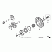 Схема вузла: Привід стартера для Honda CBR1000 CBR1000RR Fireblade