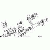 Схема узла: Front cover + timing belt для Honda ST1100 Pan-European