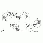 Схема узла: Поворотники для Honda GL1500 Valkyrie Interstate