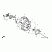 Схема узла: Заднее колесо (ST1100A) для Honda ST1100 Pan-European
