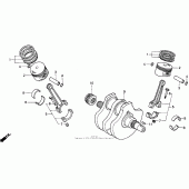 Схема вузла: Колінчастий вал для Honda VT600 Shadow VLX Deluxe